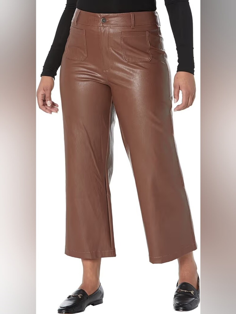PAIGE Anessa with Patch Pockets High Rise Wide Leg Patch Pockets in Chestnut